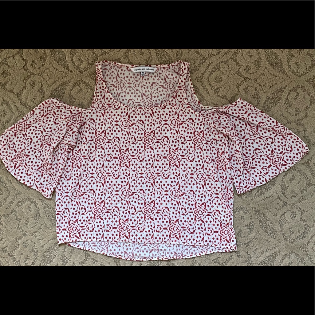 Cupcake And Cashmere Red Geometric Pattern Size Xs